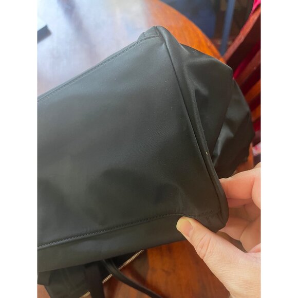 Kate Spade New York Black Nylon Tote Bag With Leather Straps & Gold‎ Accents - Picture 4 of 7